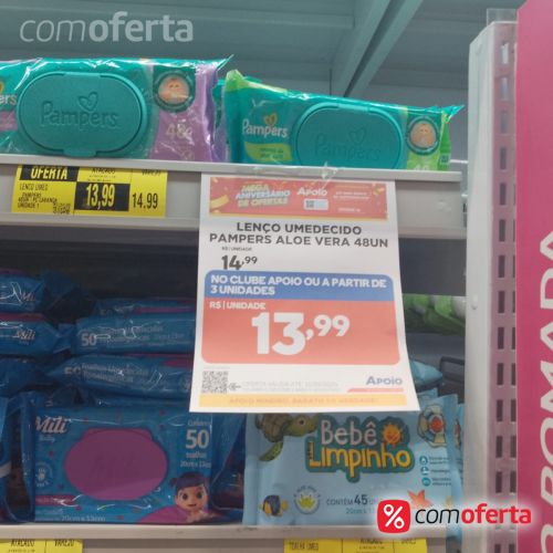 Lenço Umedecido Pampers 48 unidades