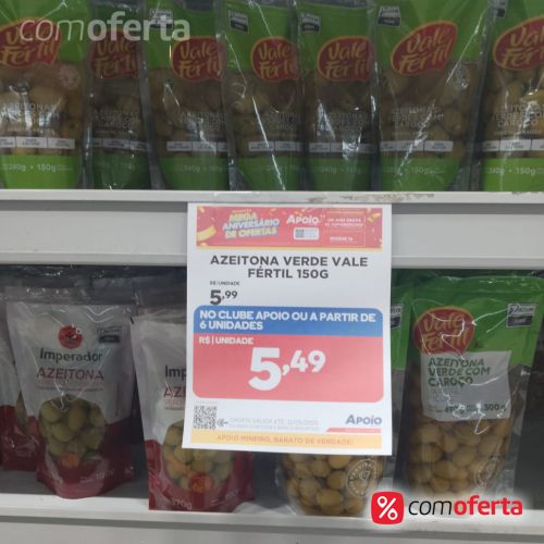 Azeitona Verde Vale Fertil Sachê 150g