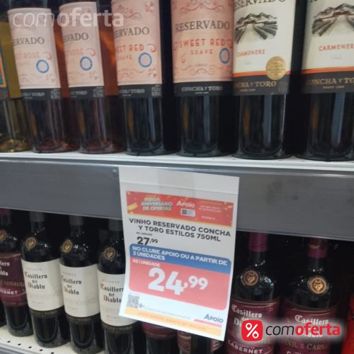Vinho Chileno Concha Y Toro Reservado 750ml