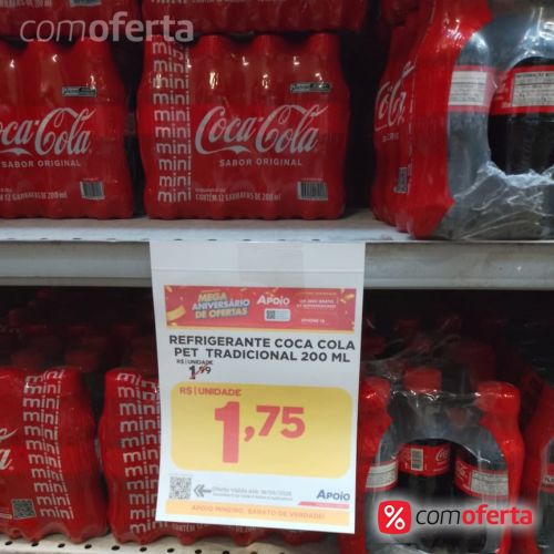 Refrigerante Coca Cola Tradicional Pet 200 ml