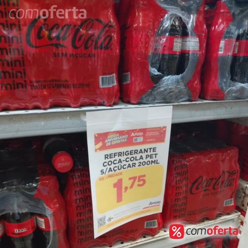 Refrigerante Coca Cola Zero Pet 200 ml