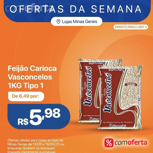 Feijão Carioca Vasconcelos 1kg