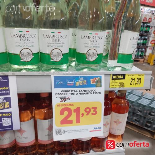 Vinho Italiano Lambrusco 750ml