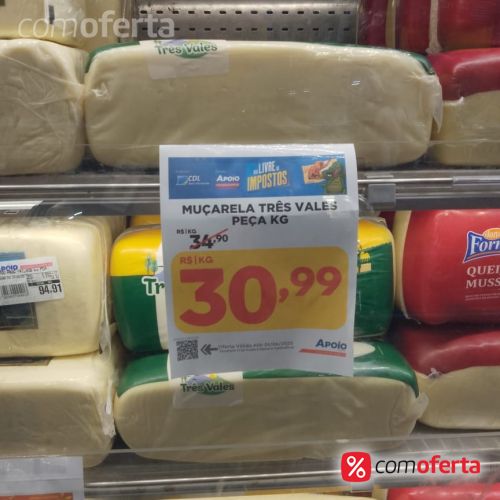 Queijo Mussarela Peça Pedaço Kg