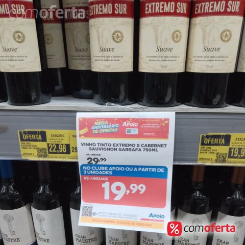 Vinho Chileno Extremo Sur 750ml