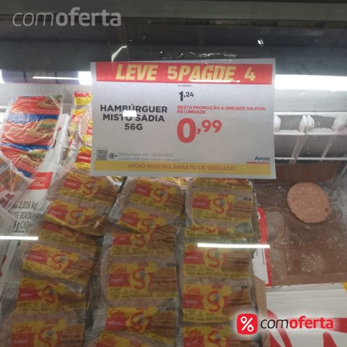 Hambúrguer Bovino Sadia - 56g