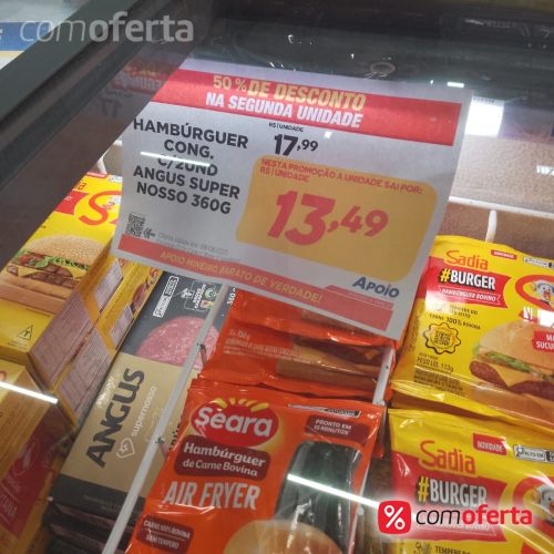 Hambúrguer Bovino Angus CaraPreta com 2 unidades - 360g