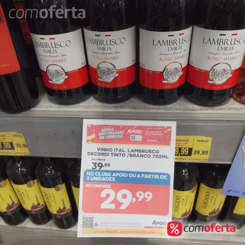 Vinho Italiano Lambrusco 750ml