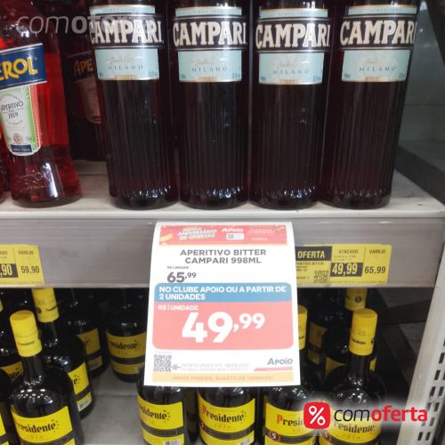 Campari Bitter Garrafa 998ml