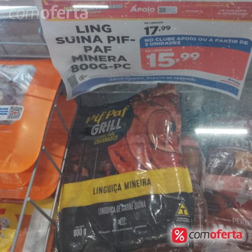 Linguiça Suína Mineira Pif Paf 800g