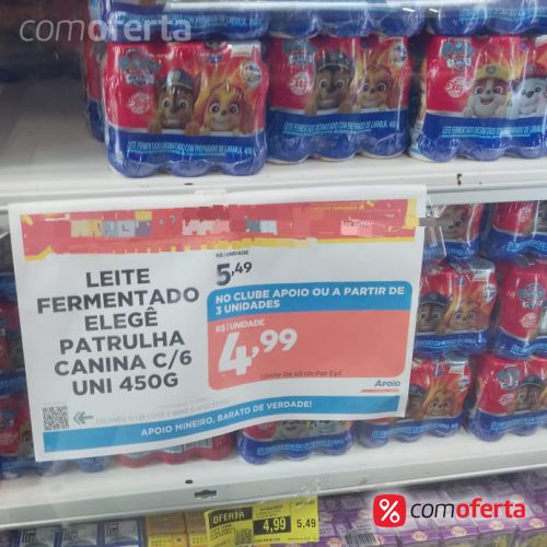 Leite Fermentado Elege Patrulha Canina 6 unid - 450g