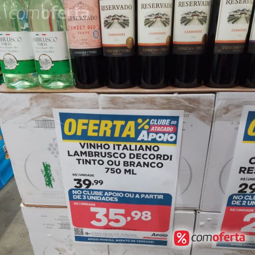 Vinho Italiano Lambrusco 750ml