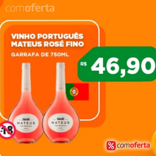 Vinho Português Mateus Rosé Fino Seco 750ml