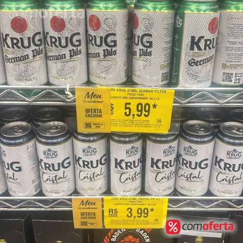 Cerveja Krug Cristal Puro Malte - 473ml Latão