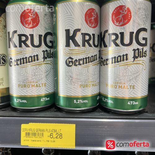 Cerveja Krug German Pils 473ml Latão