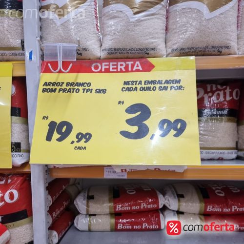 Arroz Branco Bom no Prato Tipo 1- 5kg