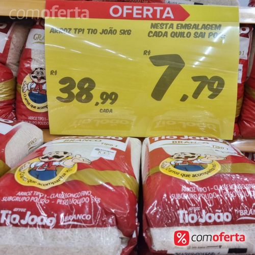 Arroz Branco Tio João Tipo 1 - 5kg