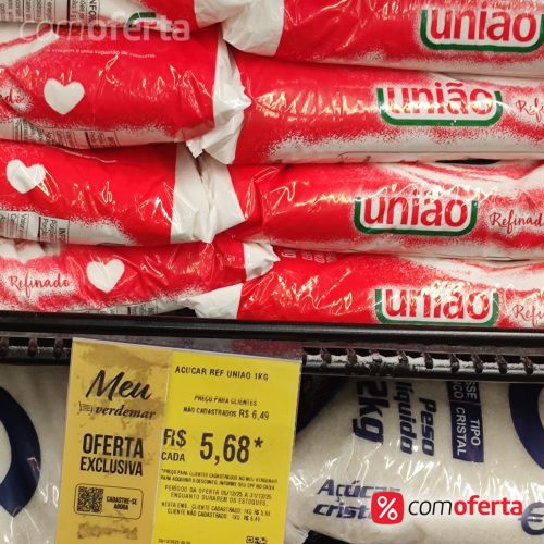 Açúcar Refinado União Pacote 1kg