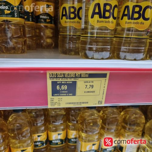 Óleo De Soja Veleiro 900ml