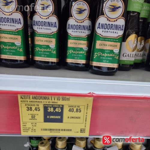Azeite Português de Oliva Andorinha Extra Virgem 500ml