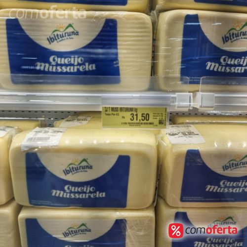 Queijo Mussarela Peça Pedaço Kg