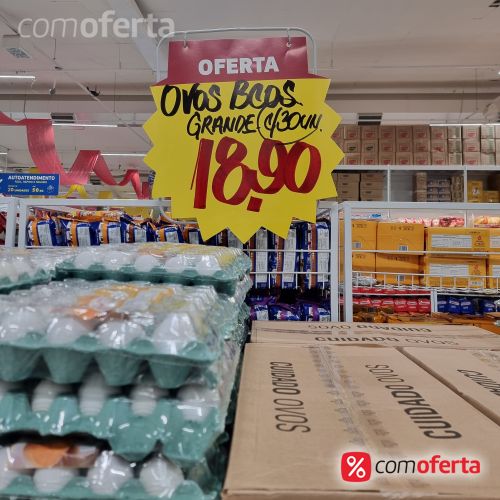 Ovos Brancos Pente 30 Unidades