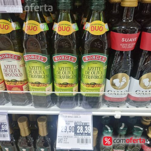 Azeite Espanhol de Oliva Extra Virgem Borges Vidro 500ml