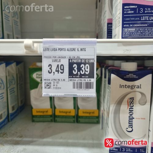 Leite Integral Porto Alegre 1 litro