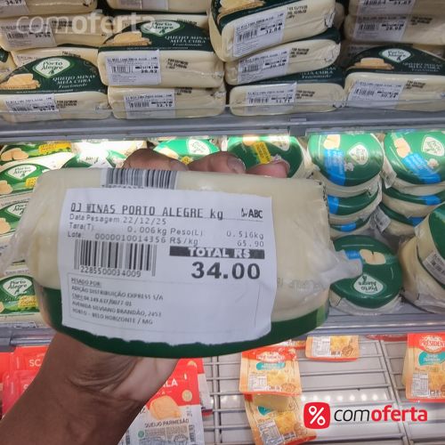 Queijo Minas Padrão Porto Alegre - Kg