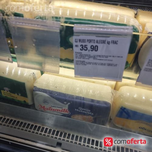 Queijo Mussarela Peça Pedaço Kg