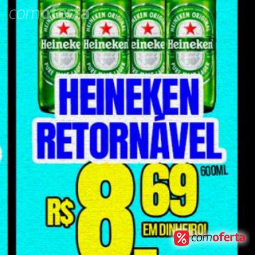 Cerveja Heineken 600ml Garrafa (Retornável)