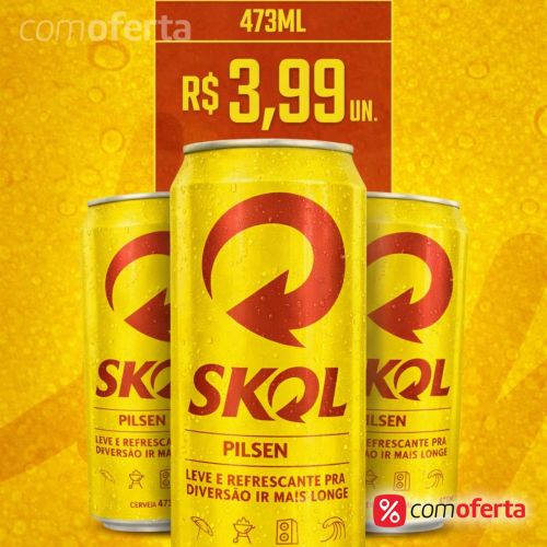 Cerveja Skol 473ml - Latão