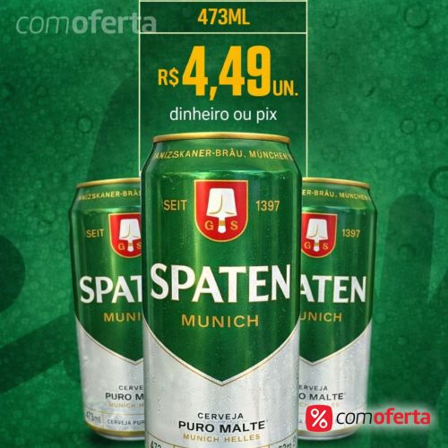 Cerveja Spaten Puro Malte Munich 473ml - Latão