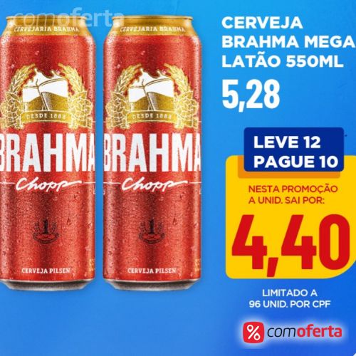 Cerveja Brahma 550ml - Mega Latão