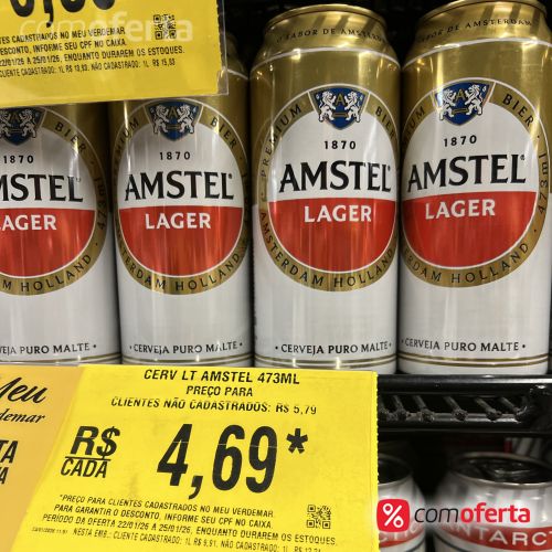 Cerveja Amstel Lager 473ml - Latão