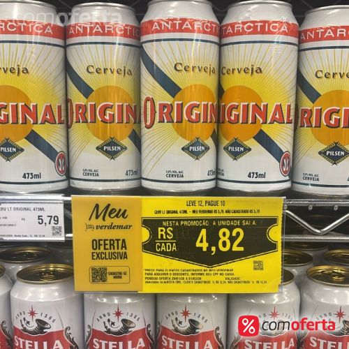 Cerveja Antarctica Original 473ml Latão