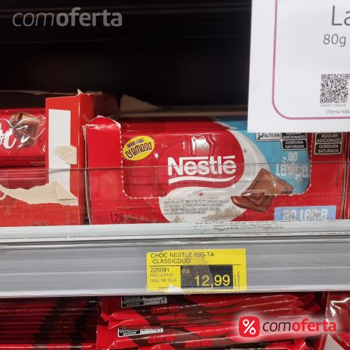 Chocolate Barra Nestlé - 80g / 90g