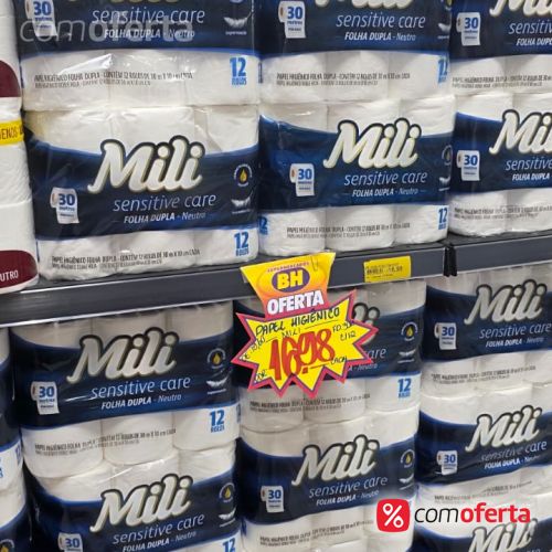 Papel Higiênico Familiar Folha Dupla 30m 12 unids