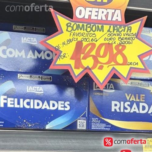 Caixa de Bombons Lacta Favoritos Sortidos 250,6g