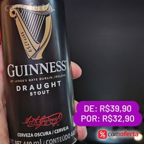 Cerveja Guinness Draught 440ml Lata