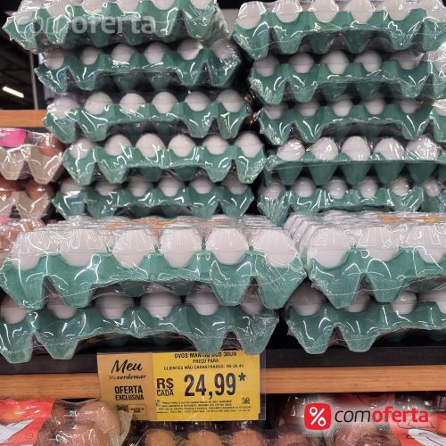 Ovos Brancos Pente 30 Unidades