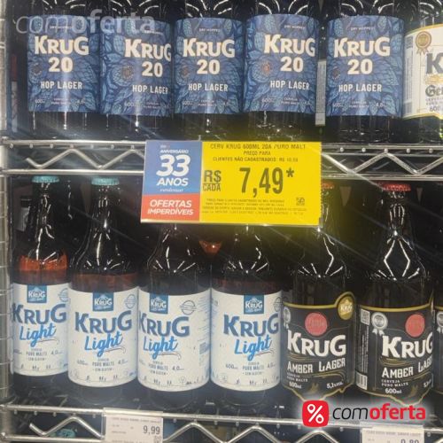 Cerveja Krug 20 Lager 600ml