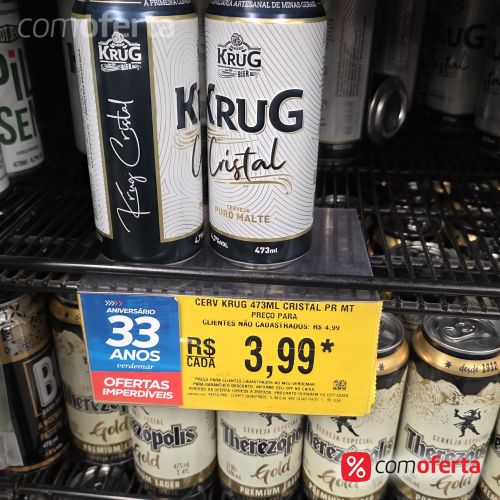 Cerveja Krug Cristal Puro Malte - 473ml Latão