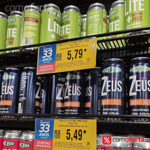 Cerveja Stadt Zeus - Âmbar Lager 473ml - Latão