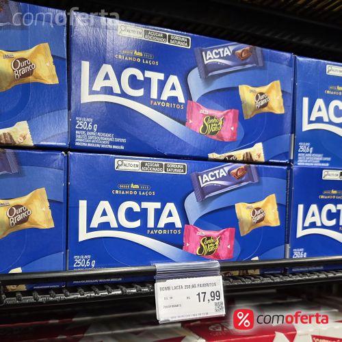 Caixa de Bombons Lacta Favoritos Sortidos 250,6g