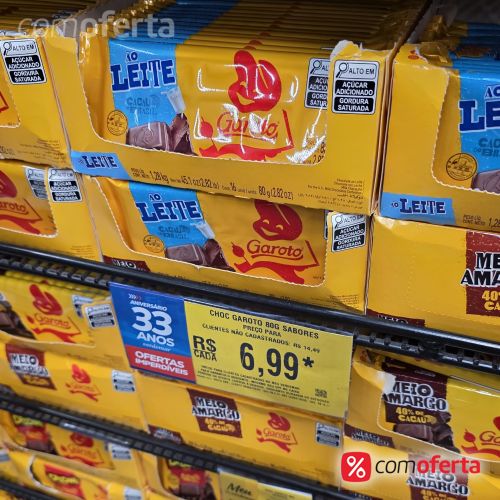 Chocolate Barra Garoto 80g