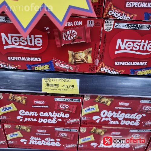 Caixa de Bombom Especialidades 251g - Nestlé