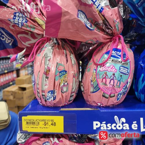 Ovo de Páscoa Lacta Barbie 166g