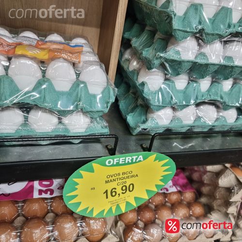 Ovos Brancos Pente 20 Unidades