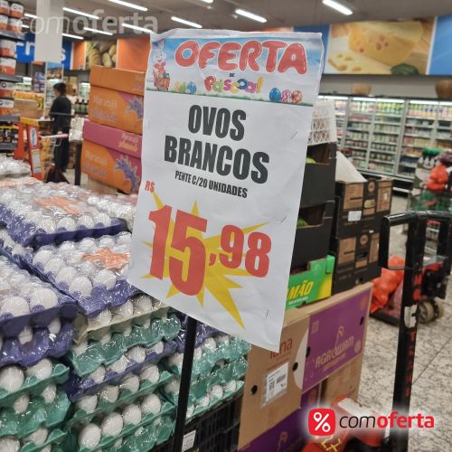 Ovos Brancos Pente 20 Unidades